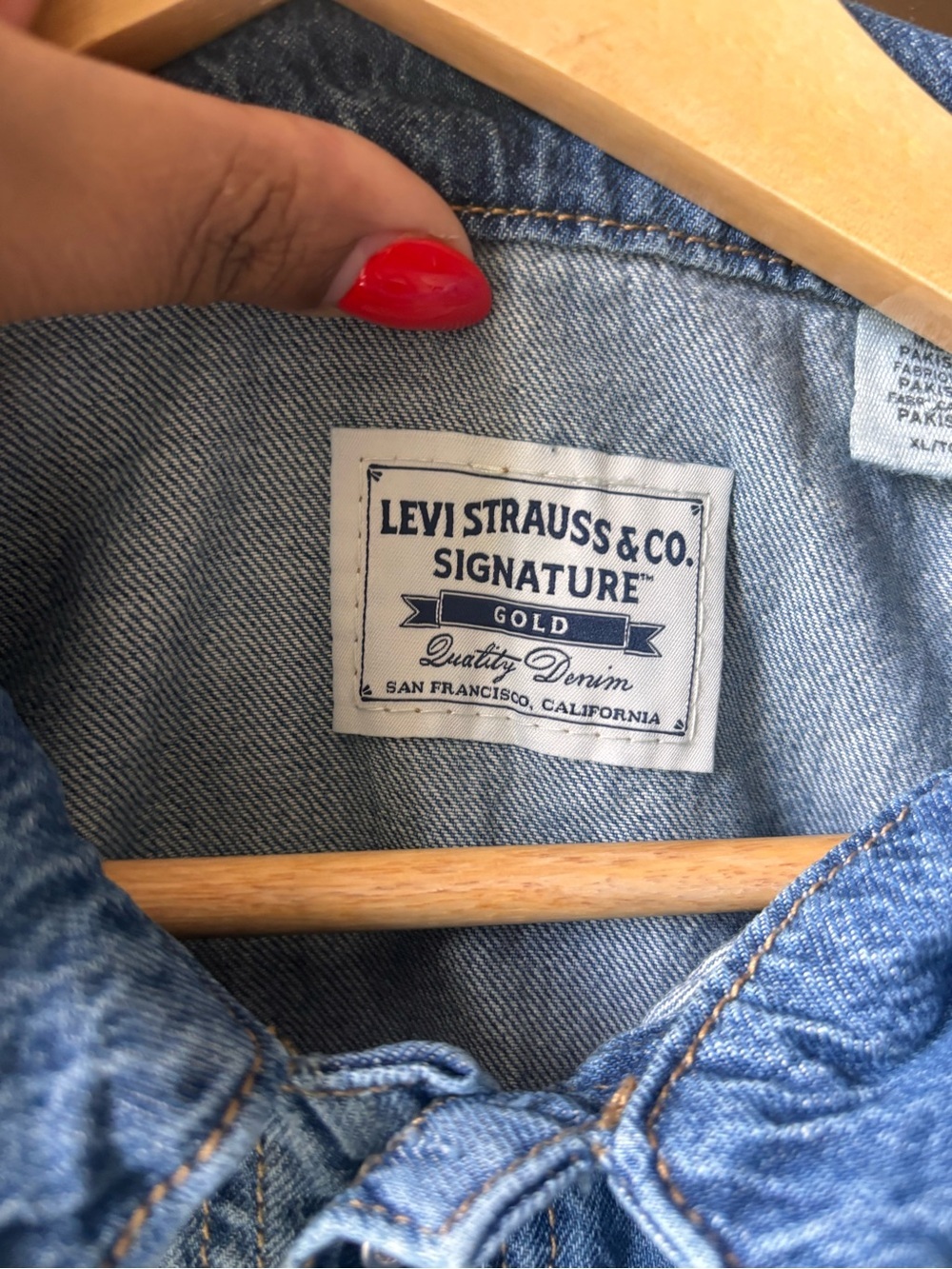 LEVI’s | vintage denim longsleeve dress | size xl - Picture 5 of 5